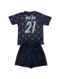 Otroške Nogometnih dresov Združene države Timothy Weah #21 Gostujoči SP 2026 Kratki rokavi (+ hlače)